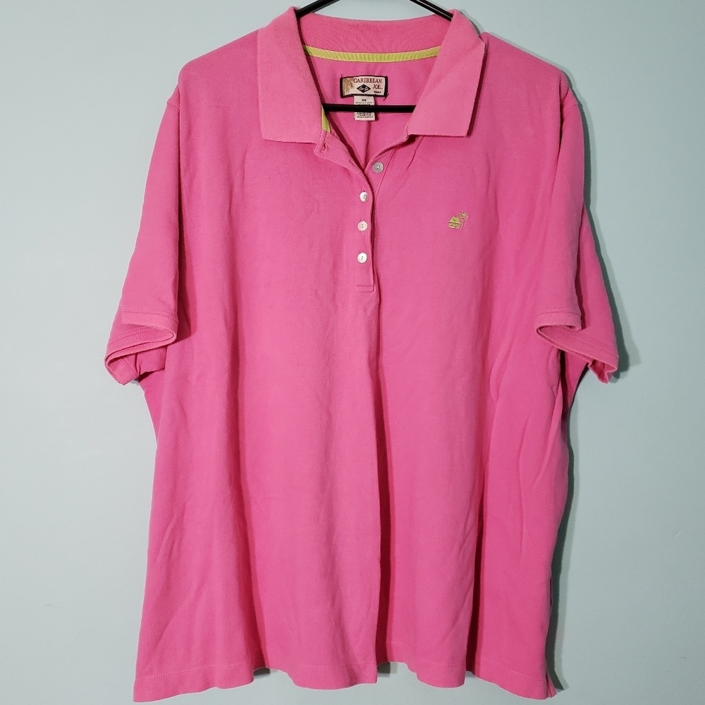 Pink Pique Polo